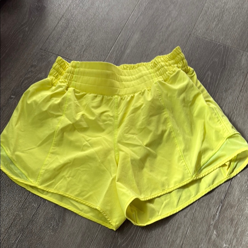 Women's Yellow Athletic Shorts